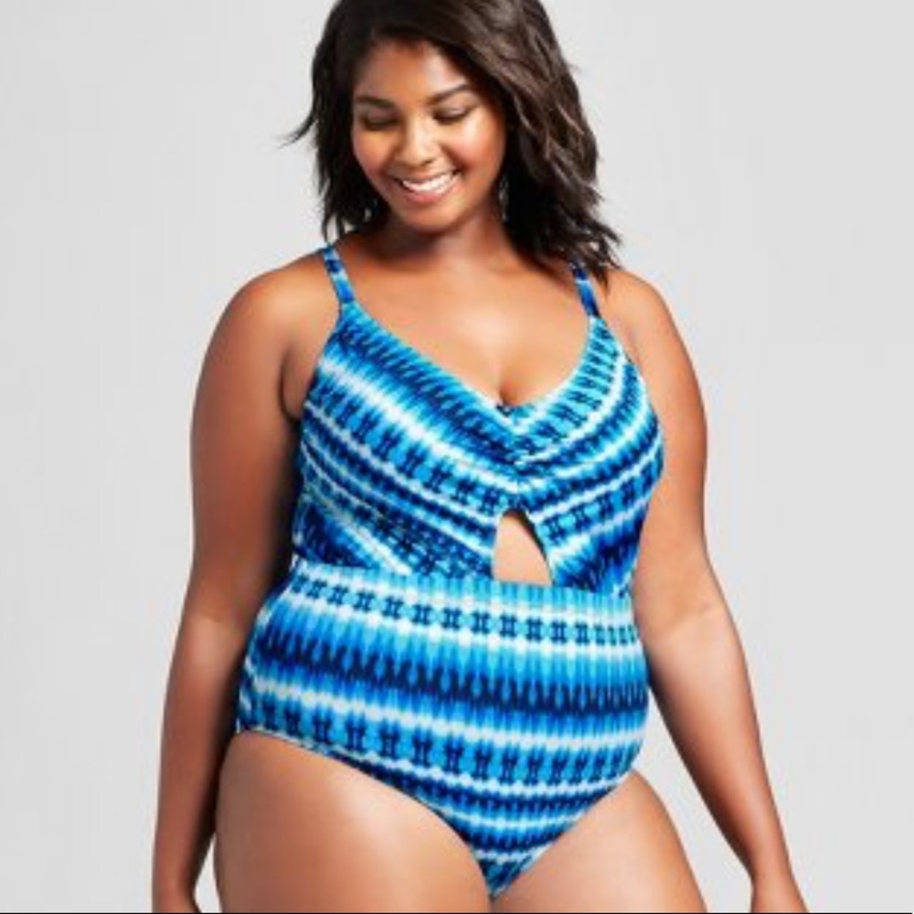 Peek-a-Boo Tie-Die One Piece Swimsuit